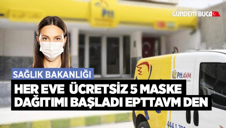 PTT Her Eve Haftalık Ücretsiz 5 Maske Dağıtacak.