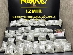 İzmir’de kargo firmasına yapılan operasyonda 39 kilo esrar ele geçirildi