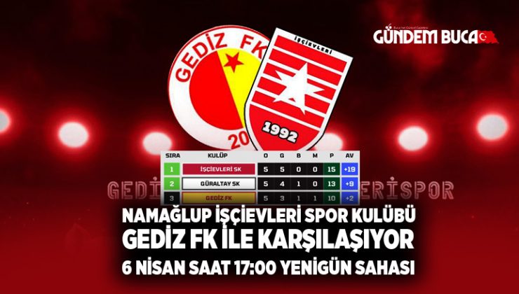 Namağlup İşçievleri Spor Kulübü, Gediz FK ile Karşılaşıyor