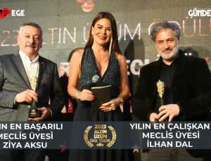 2023 Yılı İzmir Altın Üzüm Ödül Töreni Yılın En başarılı Meclis Üyeleri Ziya Aksu, İlhan Dal olmuştu