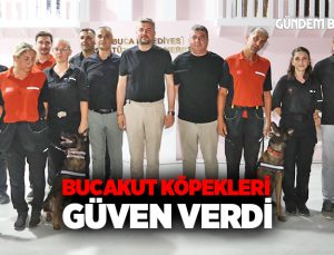 Buca’nın arama kurtarma köpekleri Güven verdi.