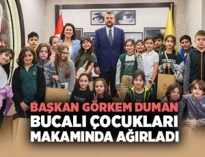 Görkem Duman, Bucalı çocukları makamında ağırladı