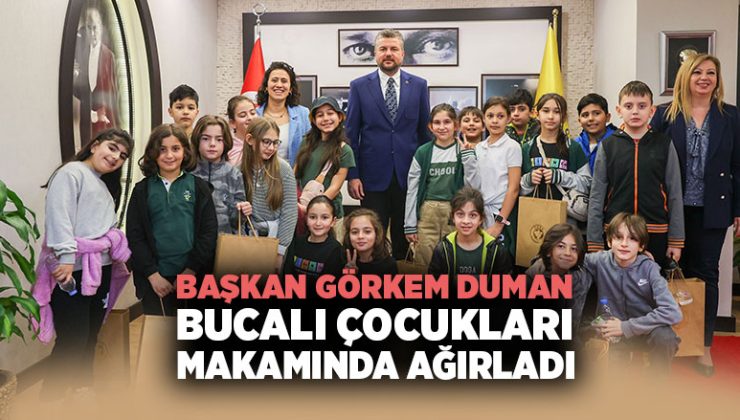 Görkem Duman, Bucalı çocukları makamında ağırladı