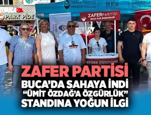 Zafer Partisi Buca ’da Sahaya İndi: “Ümit Özdağ ’a Özgürlük” Standına Yoğun İlgi