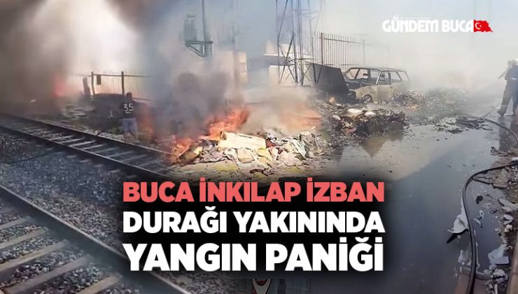 Buca İnkılap İZBAN Durağı Yakınında Yangın Paniği