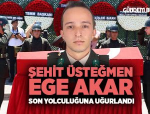 Şehit Üsteğmen Ege Akar Son Yolculuğuna Uğurlandı