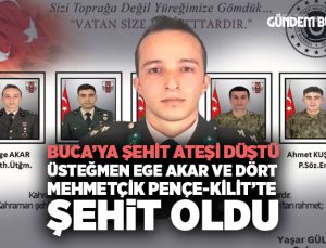 Buca ’ya Şehit Ateşi Düştü: Üsteğmen Ege Akar ve Dört Mehmetçik Pençe-Kilit’te Şehit Oldu