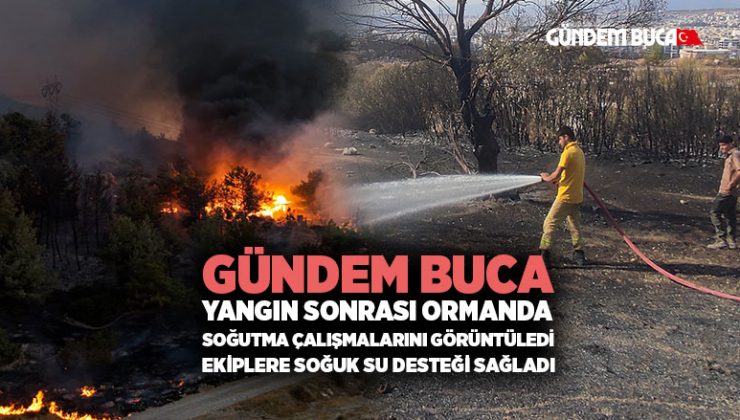 Gündem Buca Yangın Sonrası Ormanda Soğutma Çalışmalarını görüntüledi.