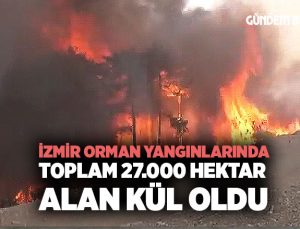 İzmir ve Buca Orman Yangınlarında toplam 27.000 Hektar Alan Kül Oldu