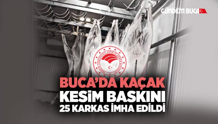 Buca ’da Kaçak Kesim Baskını: 25 Karkas İmha Edildi