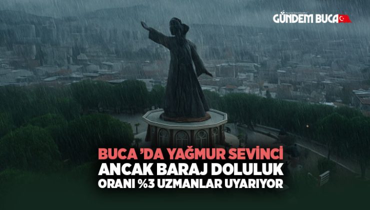 İzmir Buca ’da Yağmur Sevinci, Ancak Baraj Doluluk Oranı %3 Uzmanlar uyarıyor