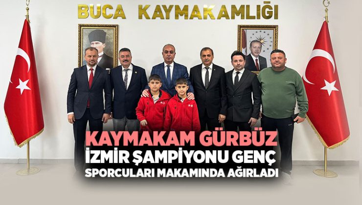 Kaymakam Muhammed Gürbüz, İzmir Şampiyonu Genç Sporcuları Makamında Ağırladı