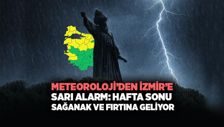 Meteoroloji’den İzmir ’e Sarı Alarm: Hafta Sonu Sağanak ve Fırtına Geliyor