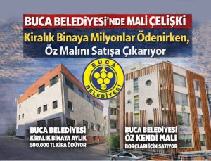 Buca Belediyesi ’nde Mali Çelişki. Kiralık Binaya Milyonlar ödenirken , Öz Malını Satışa Çıkarıyor.
