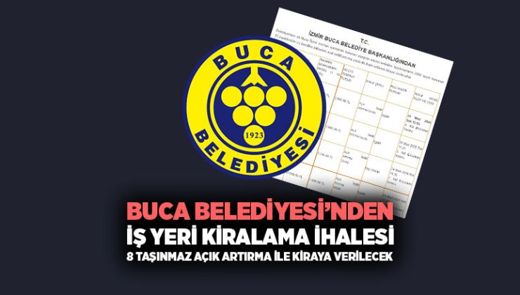 Buca Belediyesi ’nden İş Yeri Kiralama İhalesi: 8 Taşınmaz Açık Artırma ile Kiraya Verilecek