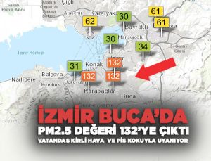 İzmir Buca ‘da vatandaşlar kirli hava ve pis kokuyla uyanıyor