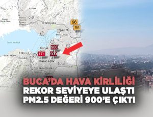Buca ’da hava kirliliği rekor seviyeye ulaştı: PM2.5 değeri 900’e çıktı