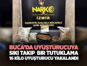 Buca ’da Uyuşturucuya Sıkı Takip Bir Tutuklama 16 Kilo Uyuşturucu Yakalandı