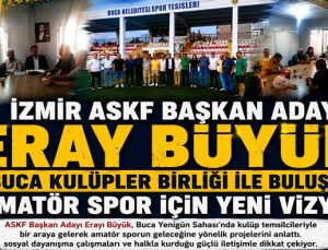 İzmir ASKF Başkanı Eray Büyük Buca’da Kulüpler Birliği ile Bir araya geldi.