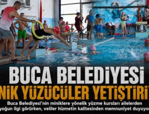 Buca Belediyesi minik yüzücüler yetiştiriyor