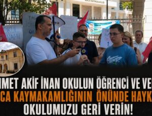 Mehmet Akif İnan Okulun Öğrenci ve Velileri Buca Kaymakamlığının önünde Haykırdı: Okulumuzu Geri Verin!
