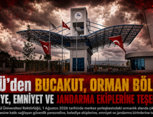 DEÜ ’den BUCAKUT, Orman Bölge, İtfaiye, Emniyet ve Jandarma Ekiplerine Teşekkür