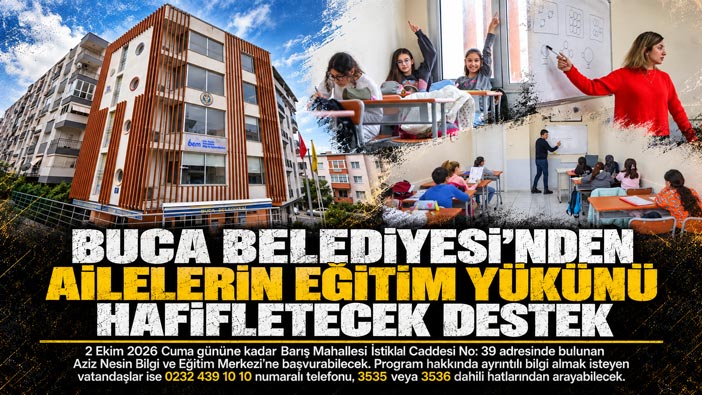 Buca Belediyesi  ’nden Ailelerein Eğitim Yükünü Hafifletecek Destek