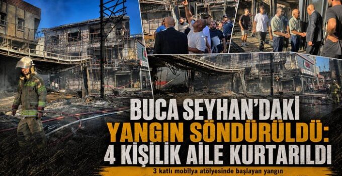 Buca Seyhan’daki Yangın Söndürüldü: 4 Kişilik Aile Kurtarıldı