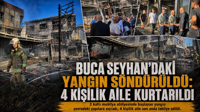 Buca Seyhan’daki Yangın Söndürüldü: 4 Kişilik Aile Kurtarıldı