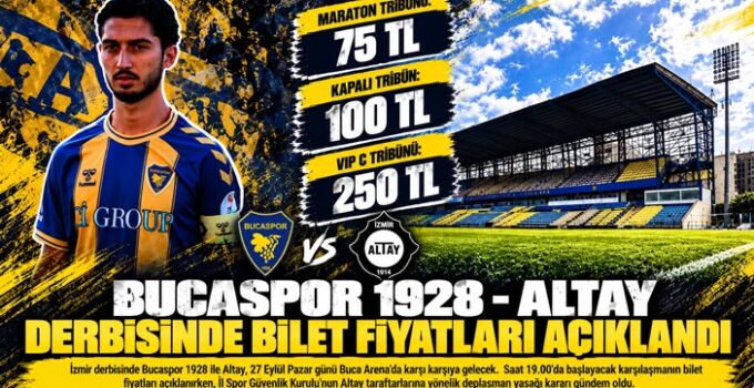Bucaspor 1928 – Altay Derbisinde Bilet Fiyatları Açıklandı! Altay Taraftarına Deplasman Yasağı