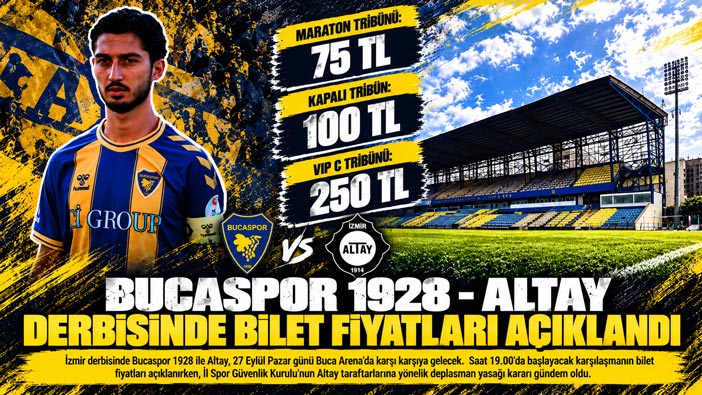 Bucaspor 1928 – Altay Derbisinde Bilet Fiyatları Açıklandı! Altay Taraftarına Deplasman Yasağı