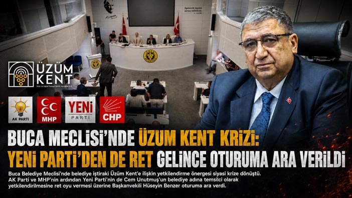 Buca Meclisi’nde Üzüm Kent Krizi: Yeni Parti’den de Ret Gelince Oturuma Ara Verildi