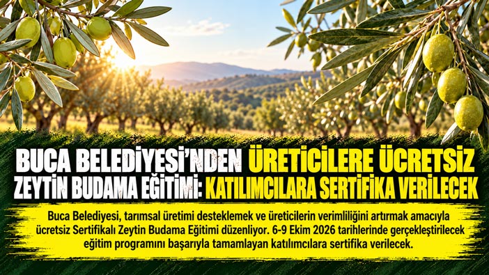 Buca Belediyesi ‘nden Üreticilere Ücretsiz Zeytin Budama Eğitimi: Katılımcılara Sertifika Verilecek