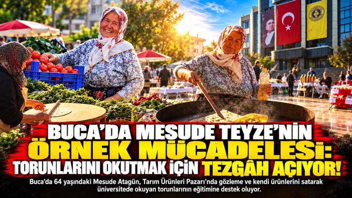 Buca ’da Mesude Teyze’nin Örnek Mücadelesi: Torunlarını  Okutmak İçin Tezgâh Açıyor!
