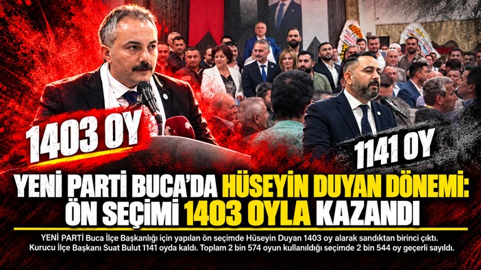 YENİ Parti Buca’da Hüseyin Duyan Dönemi: Ön Seçimi 1403 Oyla Kazandı