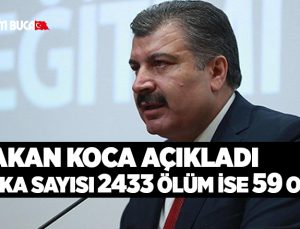 BAKAN KOCA AÇIKLADI VAKA SAYISI 2433 ÖLÜM İSE 59 OLDU