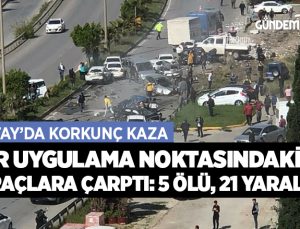 Freni boşalan TIR uygulama noktasındaki araçlara çarptı: 5 ölü, 20 yaralı!
