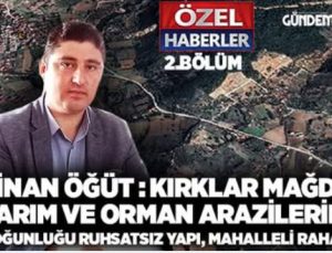 Sinan Öğüt ; Buca Kırklar Mağdur, Tarım ve Orman Arazilerinin çoğunluğu ruhsatsız yapı, mahalleli rahatsız