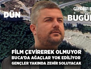 Buca’da Ağaçlar yok ediliyor. Gençler yakında zehir soluyacak.