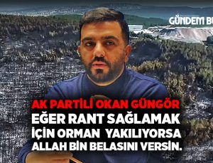 Orman yangılarına en sert tepki AK Partili Okan Güngör’den Allah bin belasını versin.