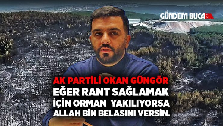 Orman yangılarına en sert tepki AK Partili Okan Güngör’den Allah bin belasını versin.