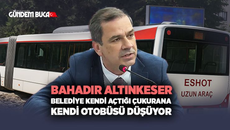 Bahadır Altınkeser Belediye kendi açtığı çukurana kendi otobüsü düşüyor