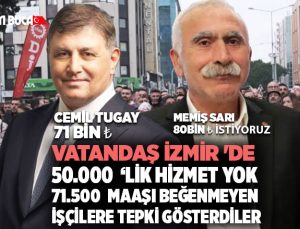İzmir Grev ‘de Vatandaş 50.000₺ hizmet yok, 71.500₺ maaş beğenmeyen İşçilere Tepki Göstermeye başladı