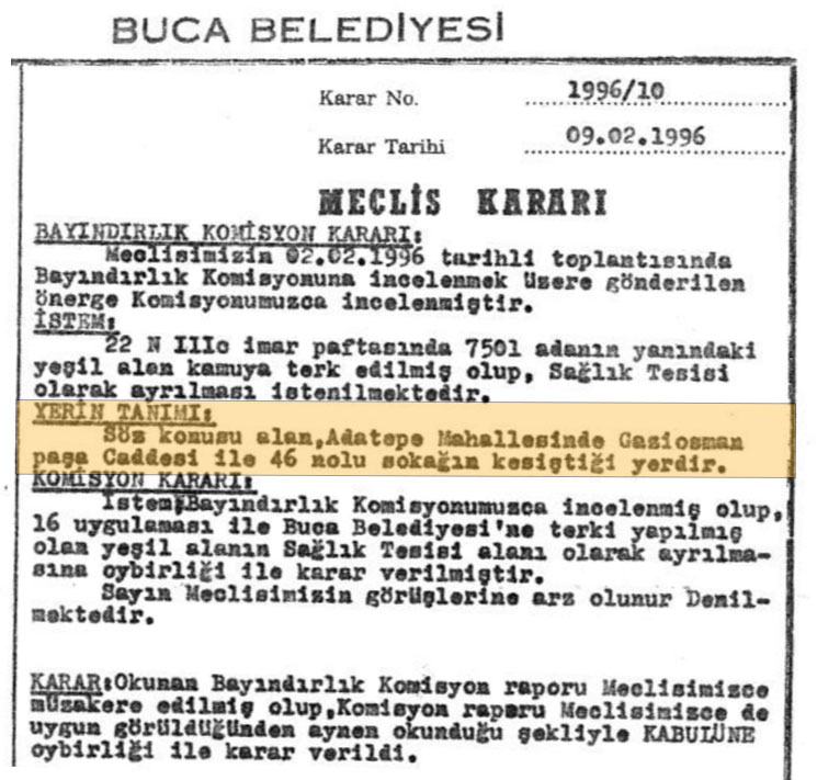 Buca Belediye Meclis Kararı Hakan Kalfaoğlu Murat Sinat