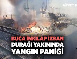 Buca İnkılap İZBAN Durağı Yakınında Yangın Paniği