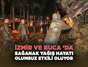 İzmir ve Buca ’da Sağanak Yağış Hayatı Olumsuz Etkili oluyor