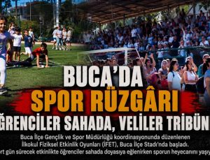 Buca’da Spor Rüzgârı Öğrenciler Sahada, Veliler Tribünde