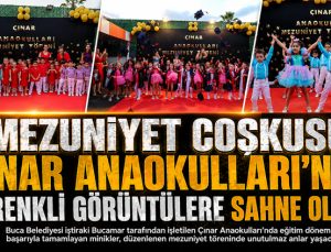 Mezuniyet Coşkusu Buca Çınar Anaokulları ’nda Renkli Görüntülere Sahne Oldu