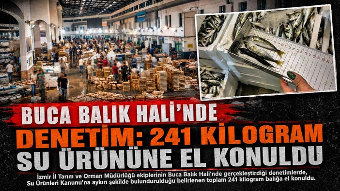 Buca Balık Hali ’nde Denetim: 241 Kilogram Su Ürününe El Konuldu
