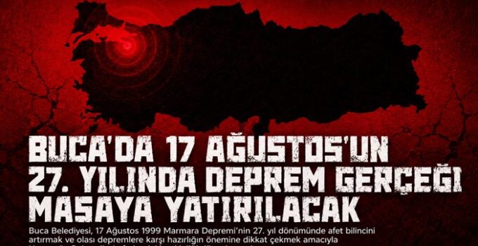 Buca ‘da 17 Ağustos’un 27. Yılında Deprem Gerçeği Masaya Yatırılacak